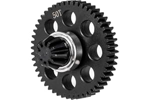 BRKRC Steel Differential Spur Gear with Pinion Assembly Drive Gear for Hyper Go H16BM H16GT H16DR H16PL MJX 14301 14302 1/14 1/16 Scale RC Car Parts