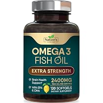 Amazon.com: Triple Strength Omega 3 Fish Oil 2400 mg Supplement ...