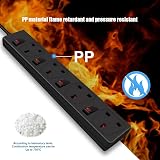 EXTRASTAR 4 Way Extension Lead Individually Switched 13A Fused 1M Black view 6