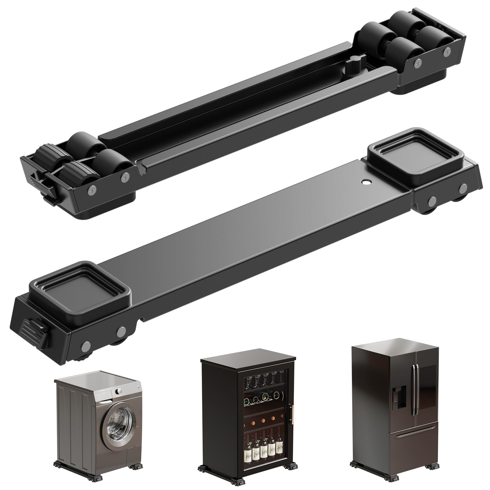 Photo 1 of Heavy Duty Appliance Rollers,EWX Fourth Generation Extendable Appliance Rollers Adjustable Base For Washer and Dryer, Easily Move Washing Machine, Furniture,Refrigerators,Wine cooler