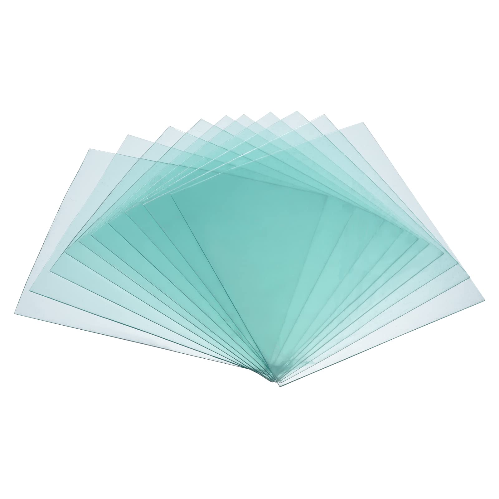 PATIKIL 5.2 x 4.5 Inch Welding Protection Lens, 20 Pack Transparent Protective Replacement Right Angle for Solar, Clear