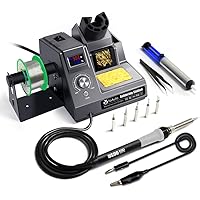 TOAUTO DS90 Soldering Station-°F & ℃ Dual Digital Display Soldering Iron Station Kit,90W Soldering Iron,302°F 842°F Temperatu