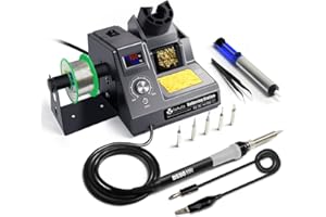 TOAUTO DS90 Soldering Station-°F & ℃ Dual Digital Display Soldering Iron Station Kit,90W Soldering Iron,302°F 842°F Temperatu