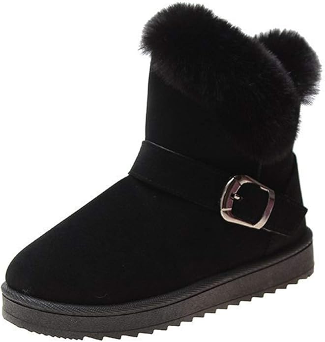 Womens Winter Bootie Buckle Bottom