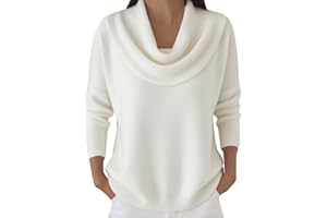 GOKKILRW Cowl Neck Sweater for Women Trendy Winter Clothes Long Sleeve Stretch Cozy Knit Pullovers Warm Casual Dressy Jumper