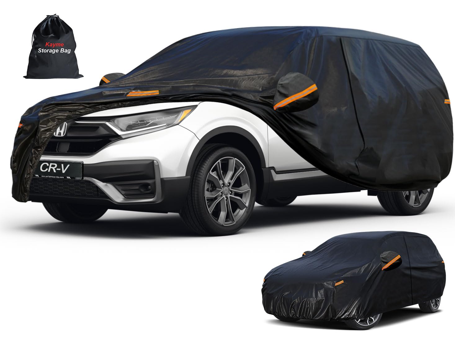 Photo 1 of Kayme 7 Layers SUV Car Cover Custom Fit for Honda CRV CR-V (1995-2025), Waterproof All Weather for Automobiles,Rain Sun UV Protection.Black