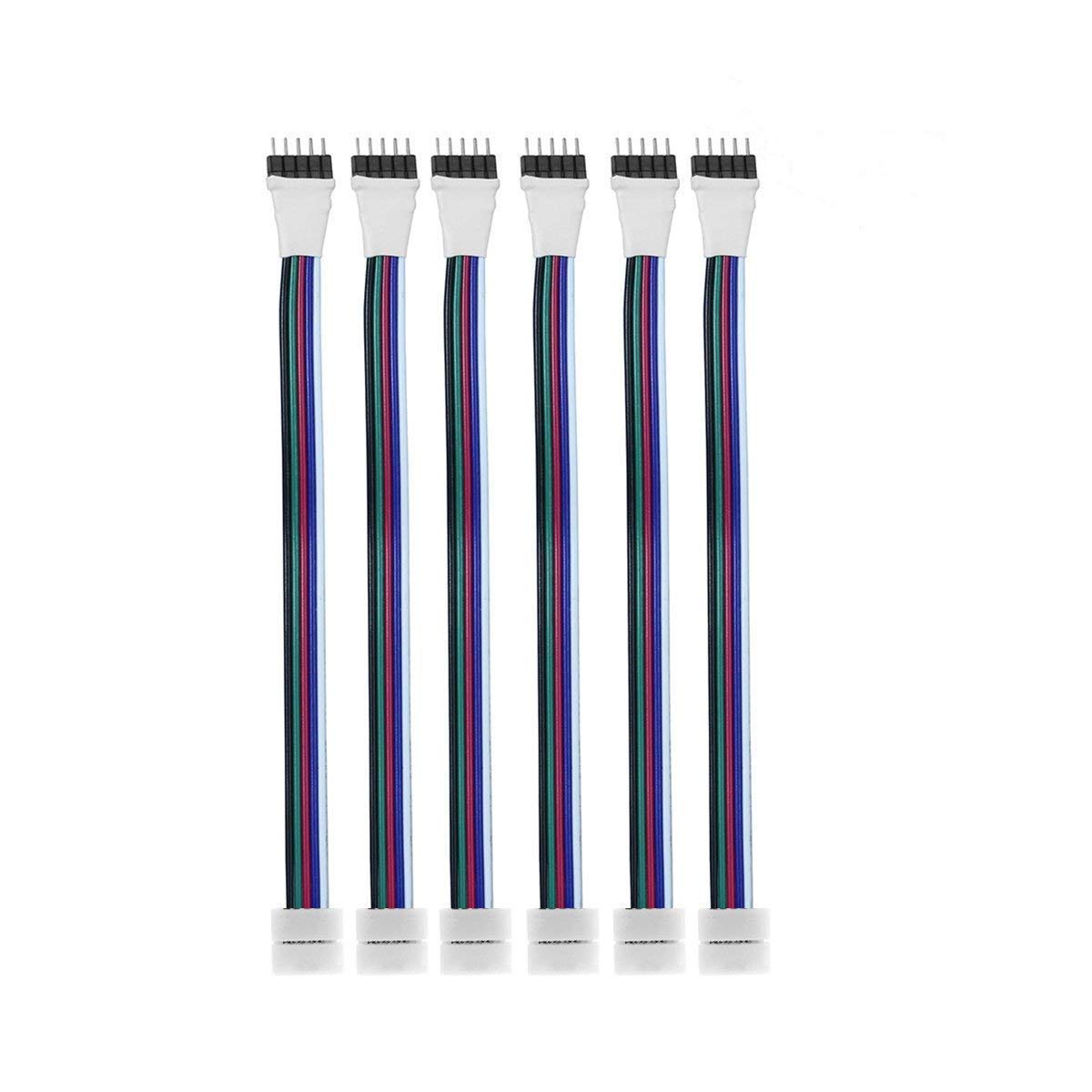 12mm 5 Pin RGBW LED Strip Lights Connector Solderless Connector for 5050 RGBW/RGBWW LED Strip Lights
