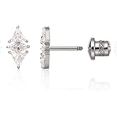 Limerencia Titanium Hypoallergenic G23 Implant Grade Screw Back Earrings Tragus 20G Helix F136 Piercing Post for Sensitive Ears Cartilage