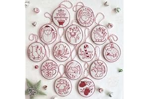 TMAKOTO Hand Embroidery Christmas Ornaments Kit,Christmas Embroidery Kit,Embroidery Kit Christmas Ornaments, Christmas Embroi
