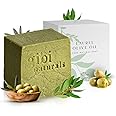 GIBI Olive Oil Soap Bar with Laurel - 7.06 Oz Pure Natural Olive Oil Bar Soap - Moisturizes & Hydrates Skin - Gentle on Face and Body - Vegan & Cruelty Free Olive Soap