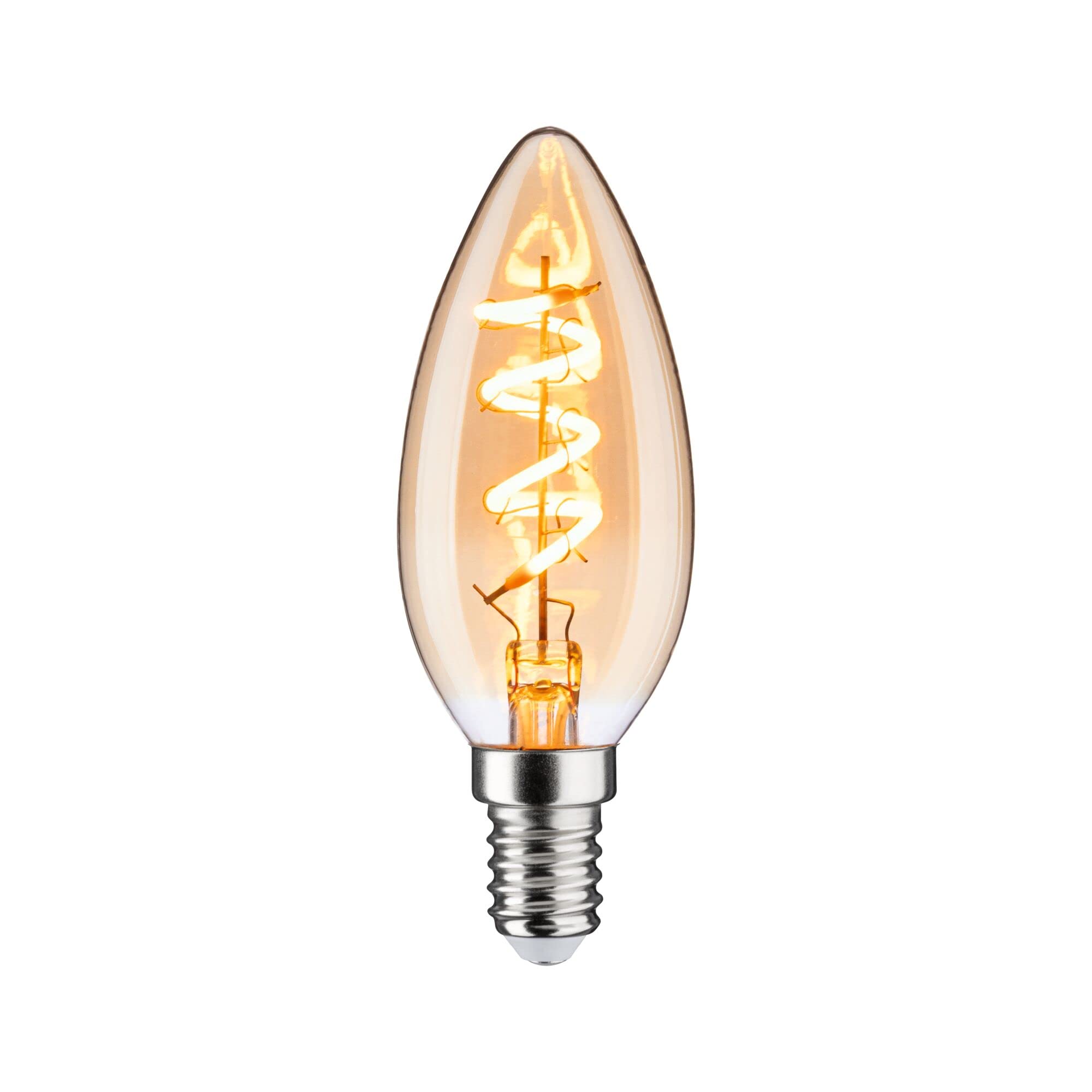 Paulmann 28751 LED Filament Candle Vintage 4 W Bulb Dimmable Gold 2500 K Gold Light E14