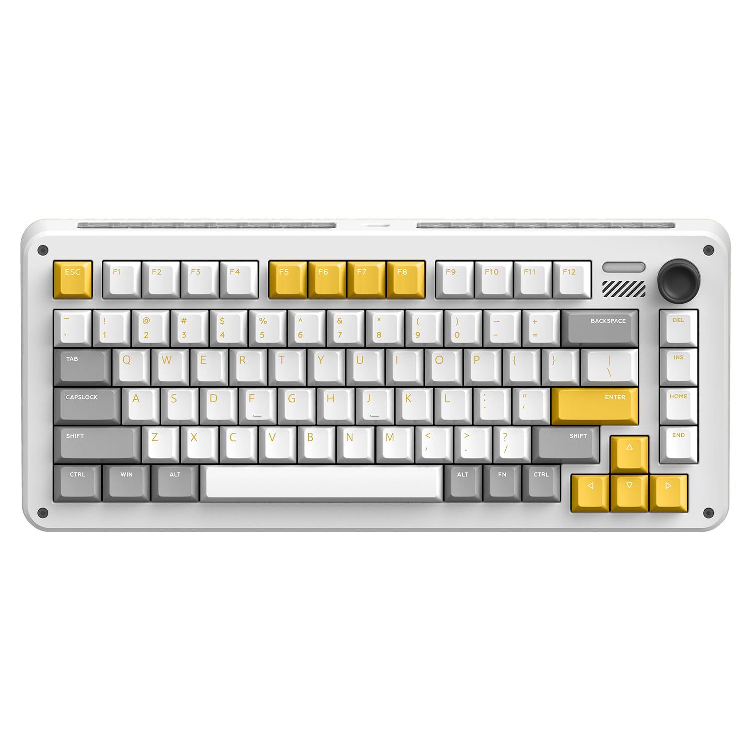 IQUNIX ZX75 Gravity Wave 75% RGB Mechanical Keyboard with Volume Knob, 81 Keys Wireless Gaming Keyboard hotswap MSTurbo Switches Supports Bluetooth 5.1, 2.4GHz and Wired, for Win/Mac