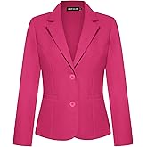 MINTLIMIT Women's Button Front Blazers Long Sleeve Lapel Stretch Casual Office Work Business Blazer Suit Jacket with Pockets