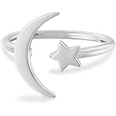 Boma Jewelry Sterling Silver Moon & Star Ring, Size 5