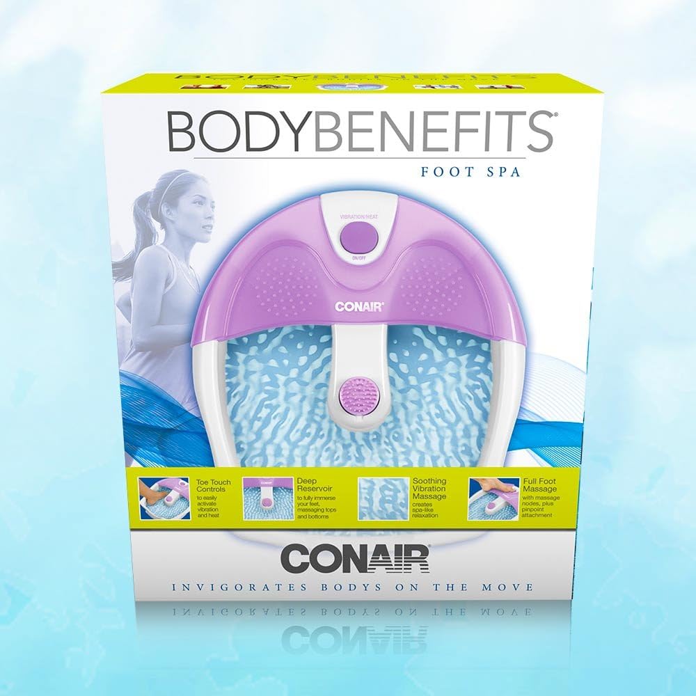 Conair Foot Spa/ Pedicure Spa with Soothing Vibration Massage: Health & Personal Care