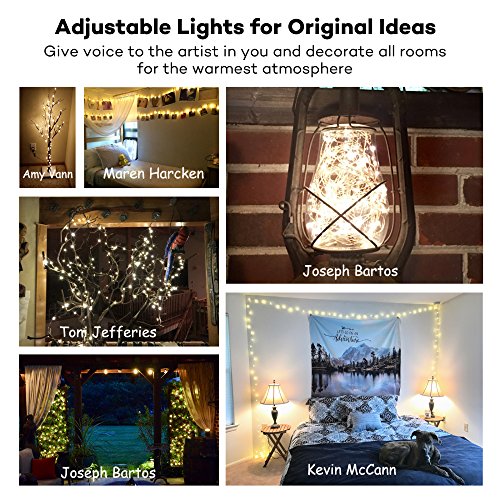 image for TaoTronics LED String Lights 66ft 200 LEDs Dimmable Festival Decorativ