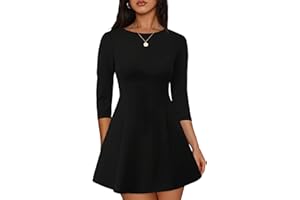 RUMIA Cocktail Dresses for Women A-Line Boat Neck Mini Dress (XS-2XL)