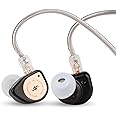 Linsoul SIMGOT EW100P 10mm Dynamic Driver in-Ear Monitors, Dual Cavity IEM with LCP Diaphragm, PC Aluminum Alloy Shell, Detachable Silver-Plated Copper Cable Gaming Earbuds for Audiophile Musician