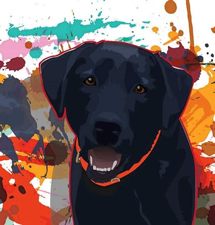 black lab diamond painting