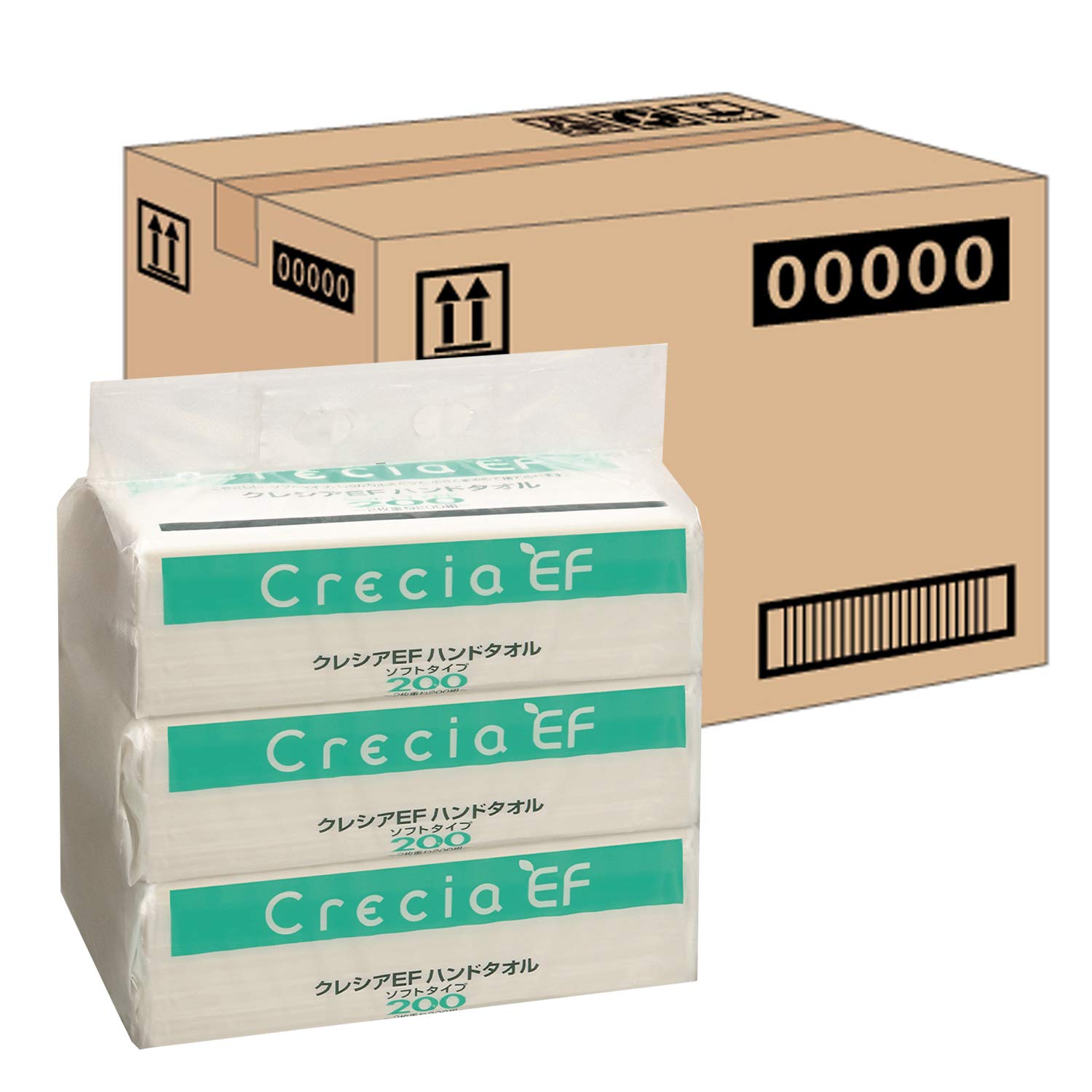 日本製紙クレシア クレシア EFハンドタオル ソフトタイプ ホワイトの商品画像