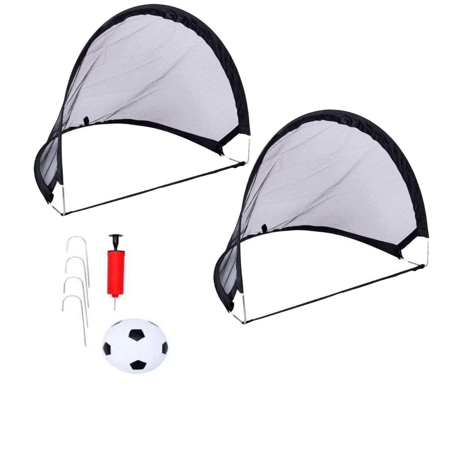2 Kids Football Pop Up Goals For Kids With Ball And Pump