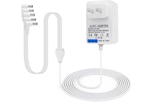 SHMDSO 4.5V Power Adapter Compatible with Lemax Lighting Accessories 94527 94563 94564 94565 94566 84428 74269 74295 74707 Halloween and Christmas Mini Lighting Building Decoration （White 5 Output ）