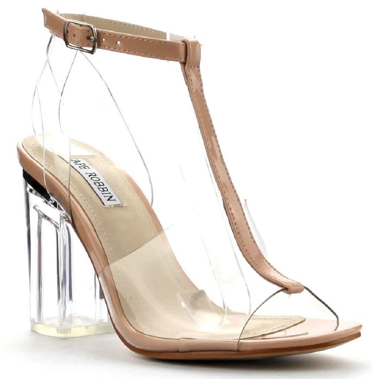 perspex clear low heels