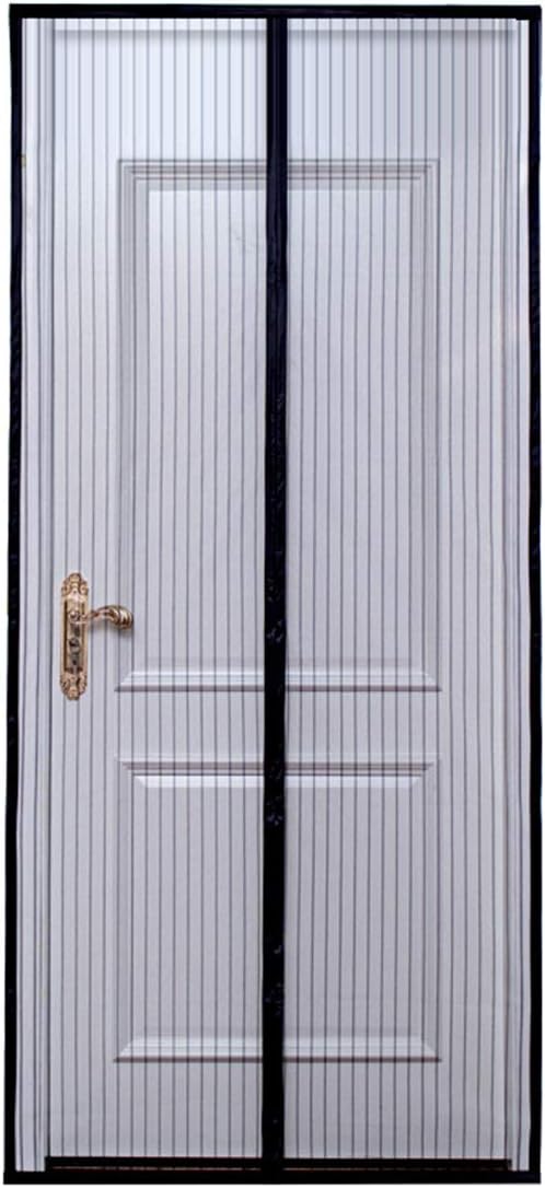 OBOOUM Magnetic Screen Door 36 x 82 Max Removable Screen Door with Full Frame Hook-Loop and Heavy Duty Mesh Curtain, Black ADKUIJHH-03