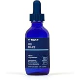 Trace Minerals Liquid Vitamin D3 + K2 Supplement, 5000 IU, 2 fl oz | Ionic liquid drops, 100 mcg K2 per serving, bone and immune support, 3rd-party purity verified, 296 servings per bottle