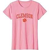 Clemson Tigers Womens Arch Over Pink Officially Licensed T-Shirt