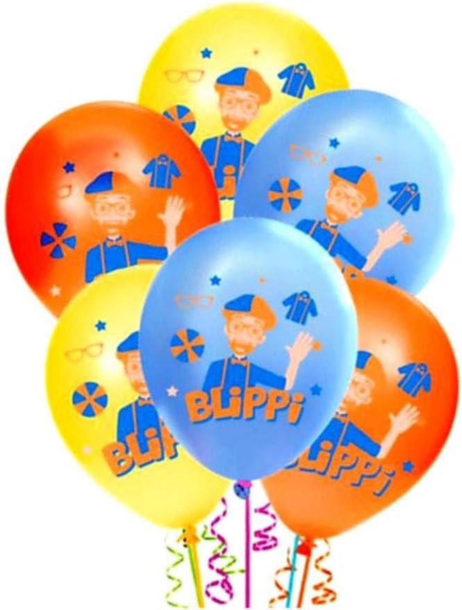 12 PC Blippi Party Balloons Decors Supplies Decoration Party Theme Birthday