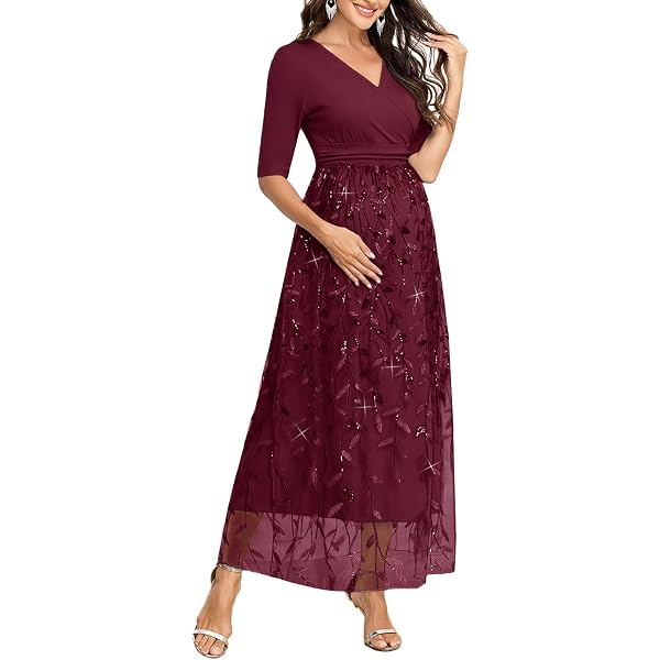 Amazon.com: Silk Fairies Maternity Dress for Pictures and Baby showers with  bishop puff sleeves and long train (S, Royal Blue) : Clothing, Shoes &  Jewelry