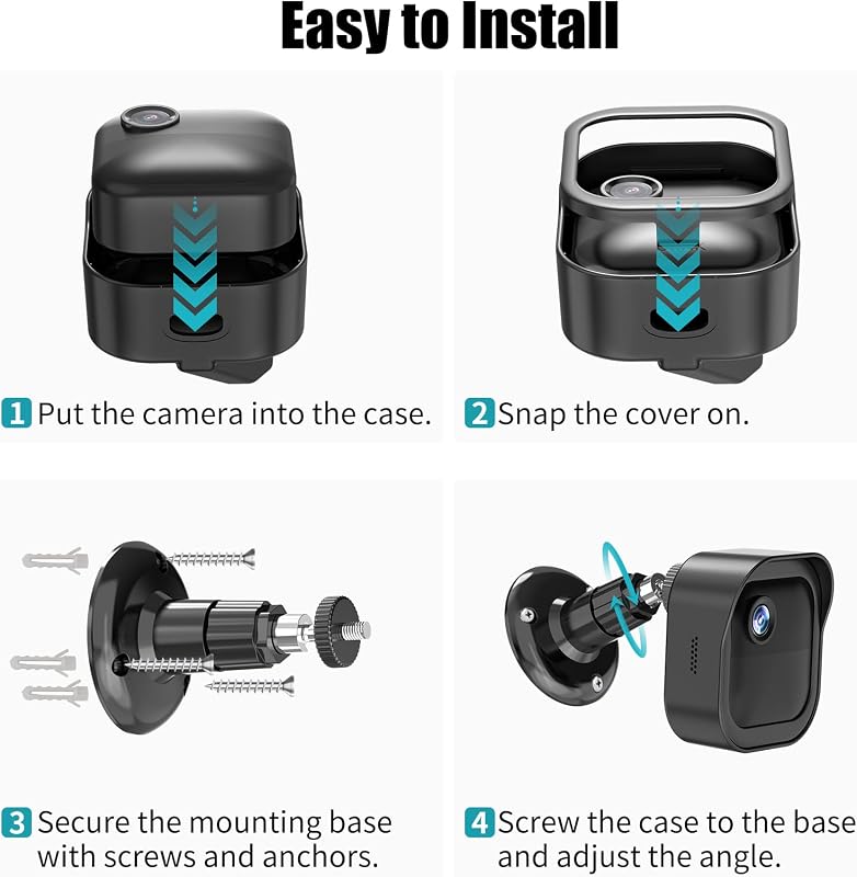 Blink - Soporte de pared para cámara exterior (negro, 1 unidad)