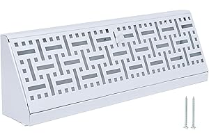 Flowild 15 Inch Baseboard Register (Duct Opening Size) - Wicker Design Baseboard Vent Covers for Home Floor Wall - Easy Adjus