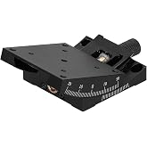 60x60mm Linear Goniometer Stage, Manual Turbine Dovetail Fine Tune Platform Sliding Table Optical Positioning Sliding Table &plusmn;10&deg; Tilt Platform Indexing Table, HXV A60