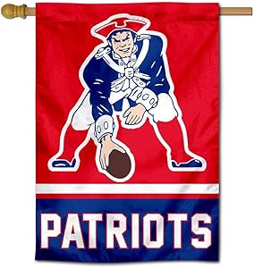 WinCraft New England Patriots Pat Patriot Two Sided House Flag