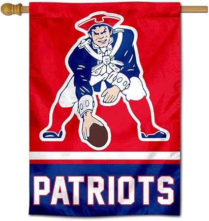 Amazon Com Wincraft New England Patriots Pat Patriot Two Sided House Flag Sports Outdoors