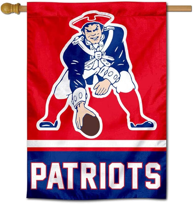 Amazon Com Wincraft New England Patriots Pat Patriot Two Sided House Flag Sports Outdoors