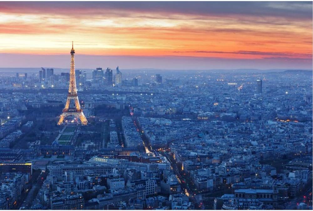 Evening in Paris 520/1000/1500 Pieces Adult Wooden Puzzle Children's Educational Toys Gifts Decorative Paintings of Nature 0313 (Size : 520 Pieces)