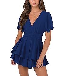 Woman Fashion Homecoming Skater Dress Ruffle Hem