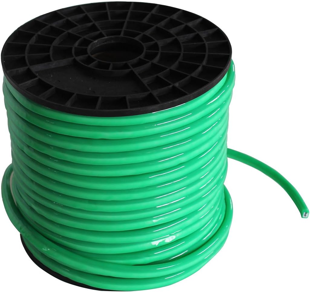 Vasten 30 Ft LED Neon Rope Light 12V Input Neon Light Green Cover Green Light Waterproof, Accessories Included - [Ideal for Room Decor, Indoor Outdoor Rope Lighting](Green)
