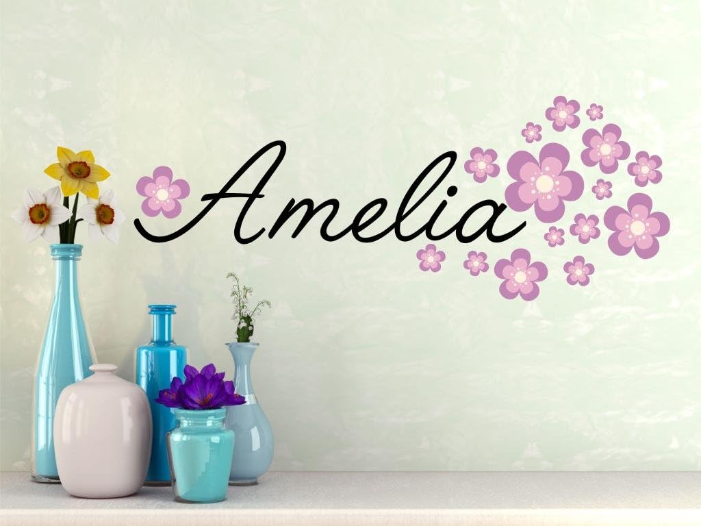 flower name wall decor