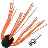 Aluminum Chimney Power Brush, Rotary Sweep Chimney Power Brush for Cleaning Replacement Kit, Chimney Brush Kit Driven by Drill for Sweeping Fireplace Orange (Orange)