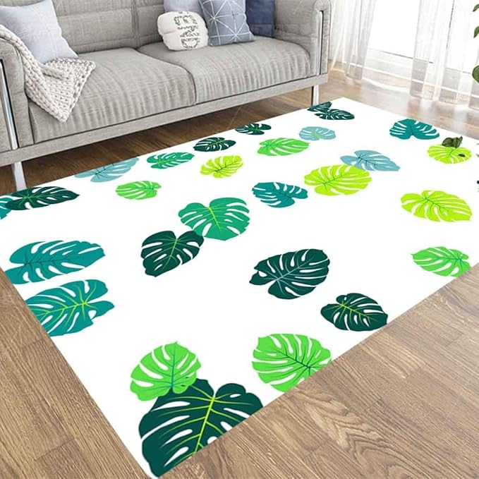 Capsceoll 3X5 Area Rugs Outdoor Area Rug, Philodendron