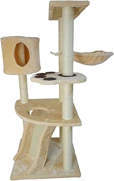 Amazon キャットタワー 1cm ねこタワー 猫タワー 爪とぎ 据え置き ベージュ Aria Frere アリアフレール キャット タワー 通販