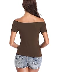 Fuinloth Women's Off Shoulder Tops, One Shoulder