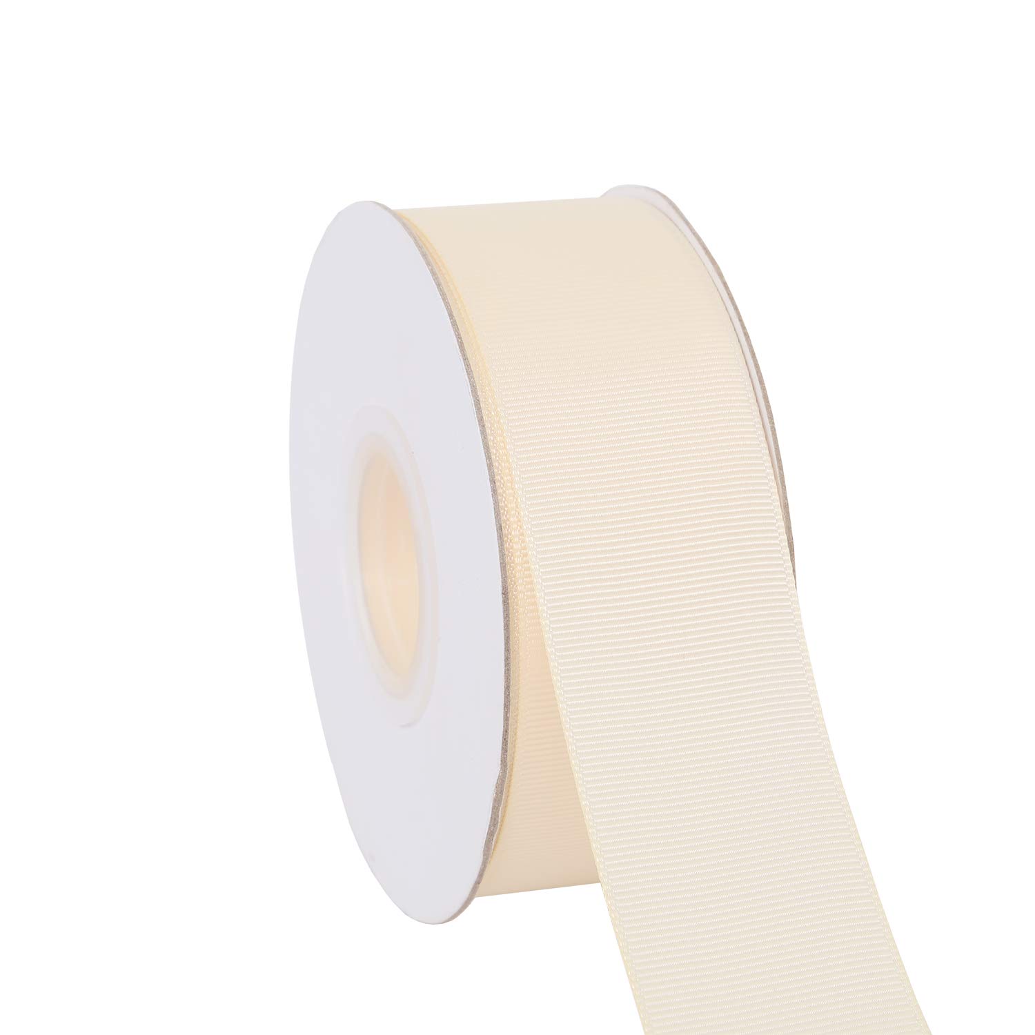 Ribbonitlux 38mm Wide Solid Grosgrain Ribbon 22 Meters (810-Ivory, Set for Gift Wrapping, Party Decor, Sewing Applications, Wedding and Craft
