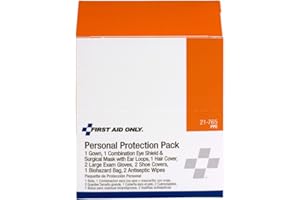 FIRST AID ONLY Pac-Kit 21-765 7 Piece BBP Protective Apparel Pack