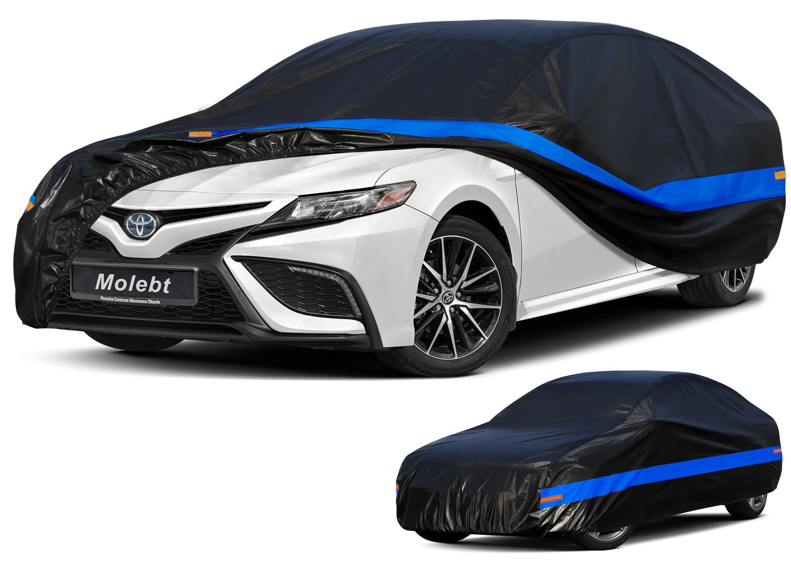 Photo 1 of Molebt Car Cover Waterproof All Weather for Automobiles, Universal Fit Sedan Coupe Chevrolet Corvette/Camaro, Ford Mustang/Fusion, Honda Accord/Civic, KIA Optima, Hyundai Sonata, Nissan Maxima etc.