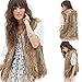 Dikoaina Womens Ladies Fashion Autumn And Winter Warm Short Faux Fur Vests Outwear Jacket
